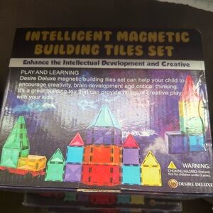 Magnetic Tiles Building Blocks Toy - STEM Educational Magnet Set for Kids, 57pcs